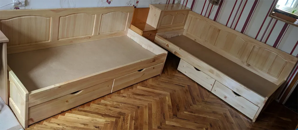 Ъглови легла масив